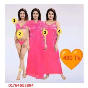 4 Part Night Dress(Misty)